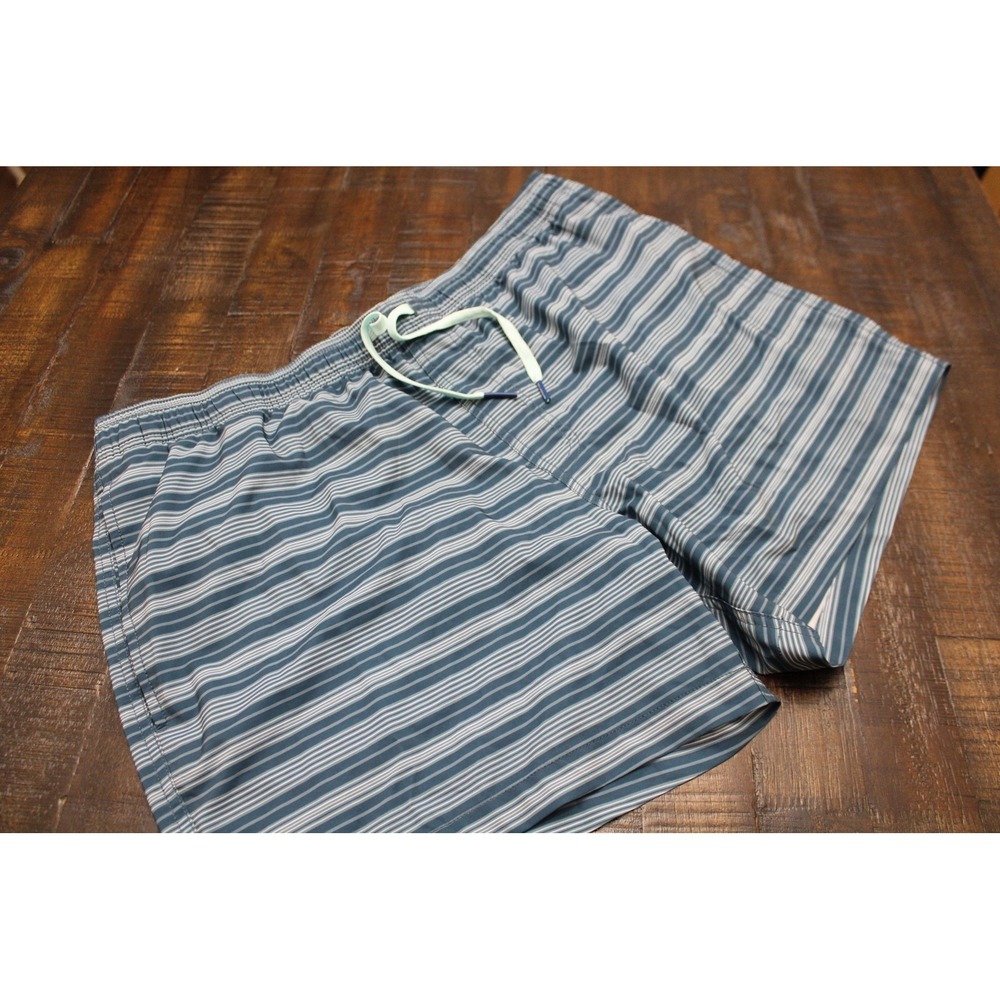Southern Tide Shorts Mens 2XL Blue Stripe‎ Swim Trunks Lined Drawstring Beach